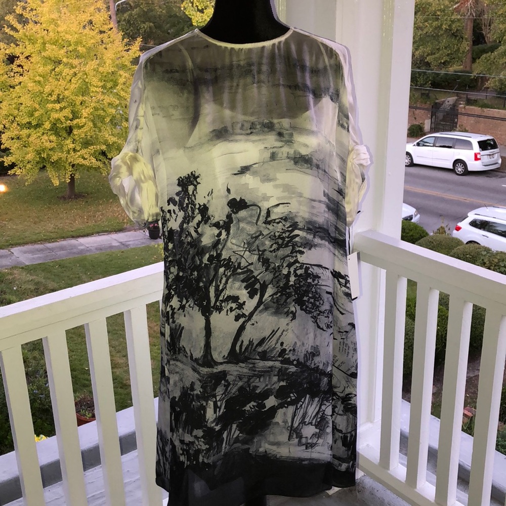 Worth New York 100% silk sheath dress w/ lining